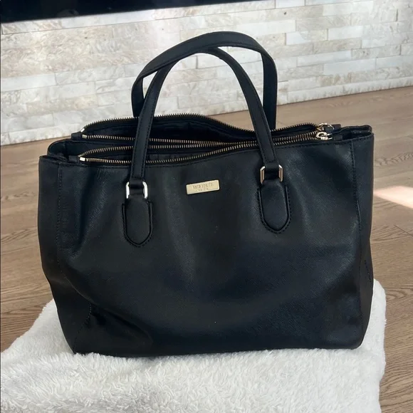♥️♥️ KATE SPADE Black Satchel Bag - Picture 1 of 12